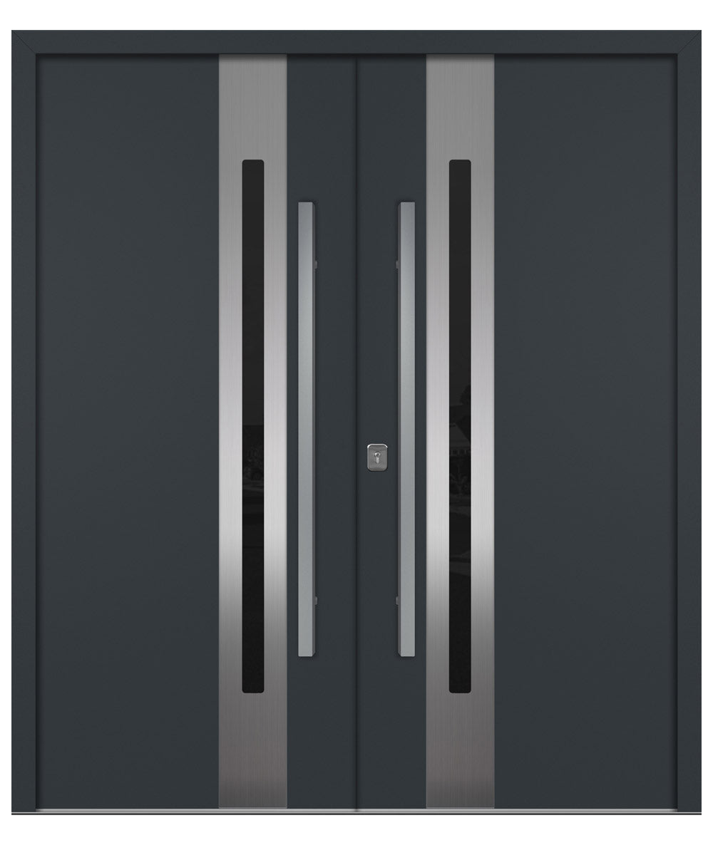 Nova Inox S2 Gray Modern Exterior Double Door