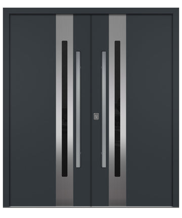 Nova Inox S2 Gray Modern Exterior Double Door