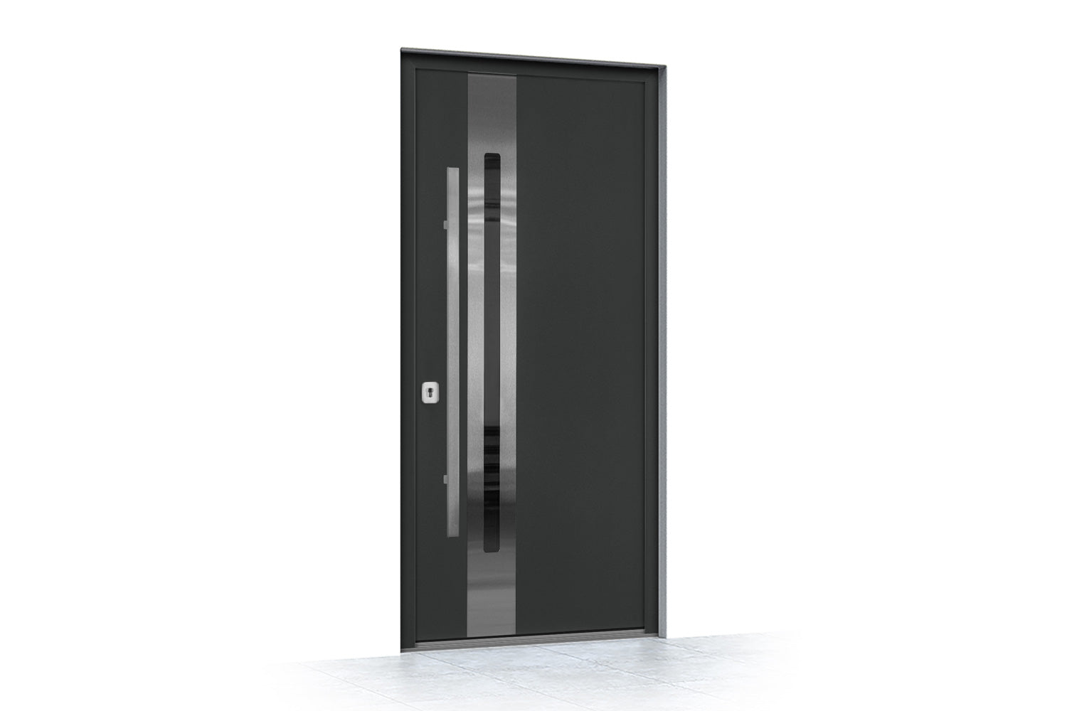 Nova Inox S2 Grey Exterior Door - Side View