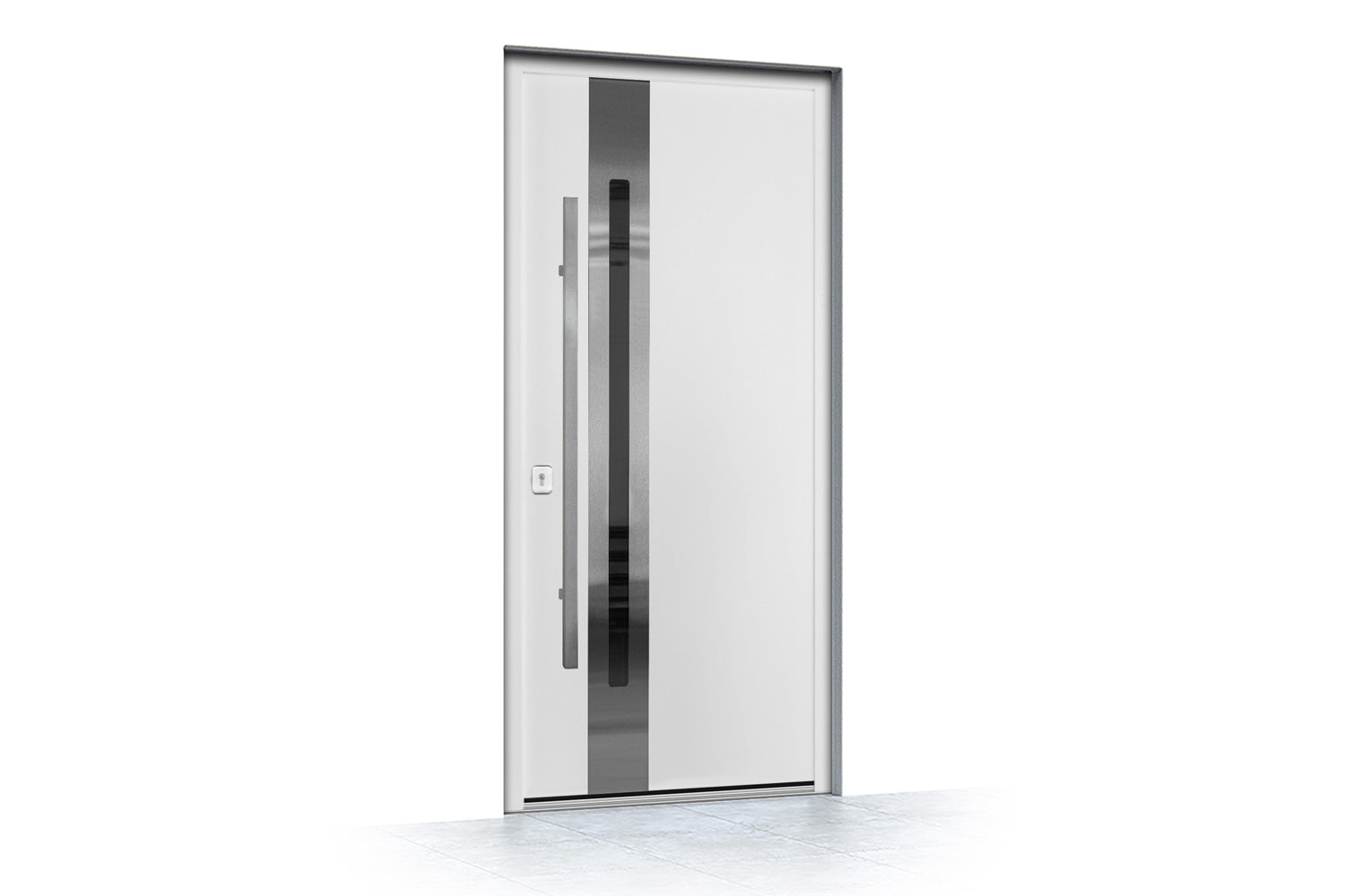 Nova Inox S2 White Exterior Door - Side View