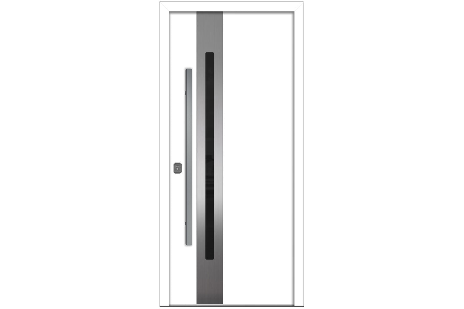 Nova Inox S2 White Modern Exterior Door Right-in