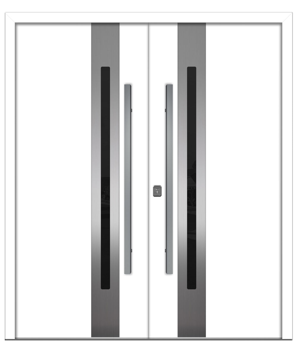 Nova Inox S2 White Modern Exterior Double Door