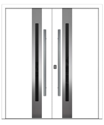 Nova Inox S2 White Modern Exterior Double Door