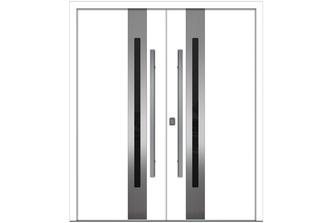Nova Inox S2 White Modern Exterior Double Door Right Door Active