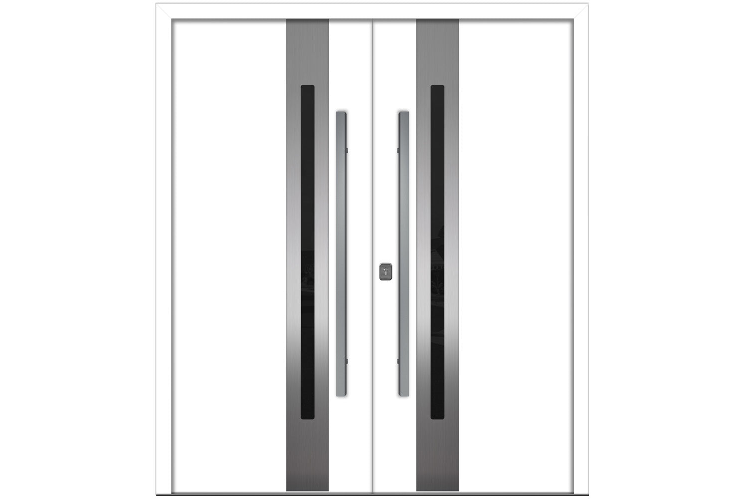 Nova Inox S2 White Modern Exterior Double Door Right Door Active