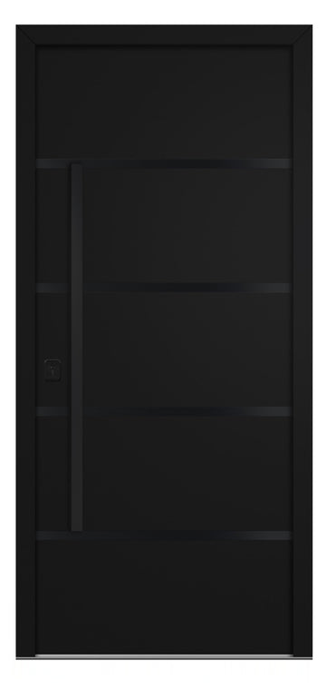 Nova Inox S3 Black Modern Exterior Door with Black Stainless Steel