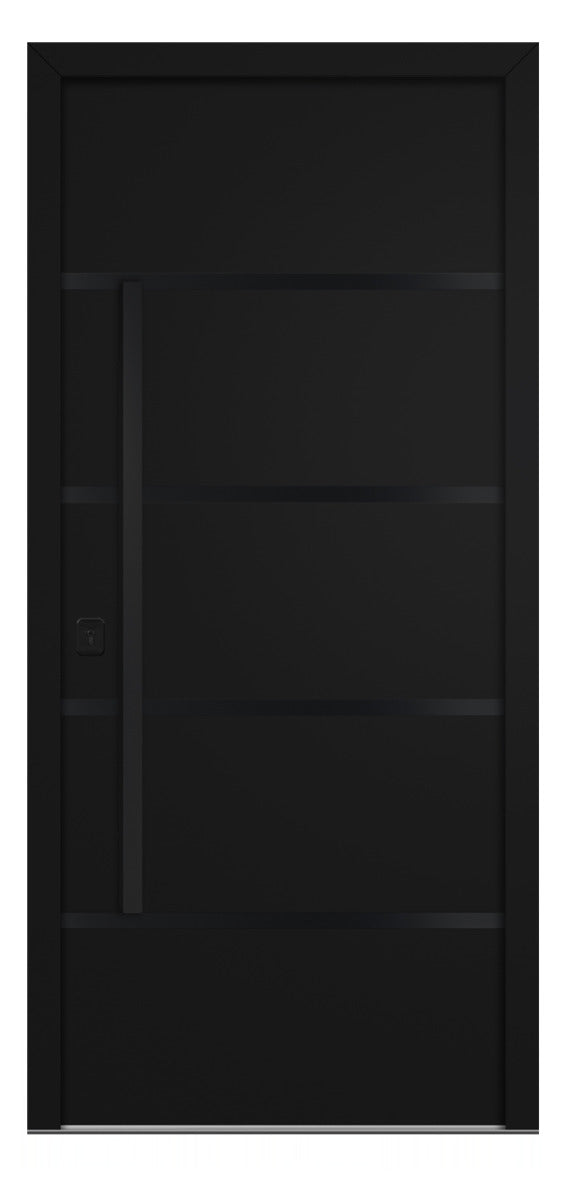 Nova Inox S3 Black Modern Exterior Door with Black Stainless Steel