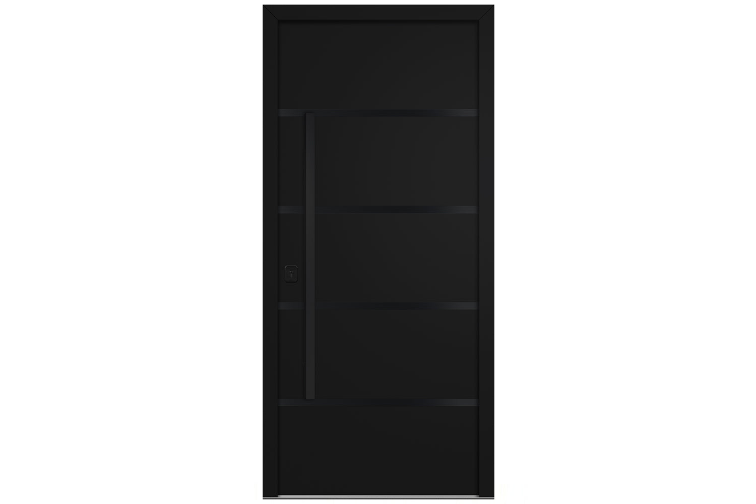 Nova Inox S3 Black Modern Exterior Door with Black Stainless Steel