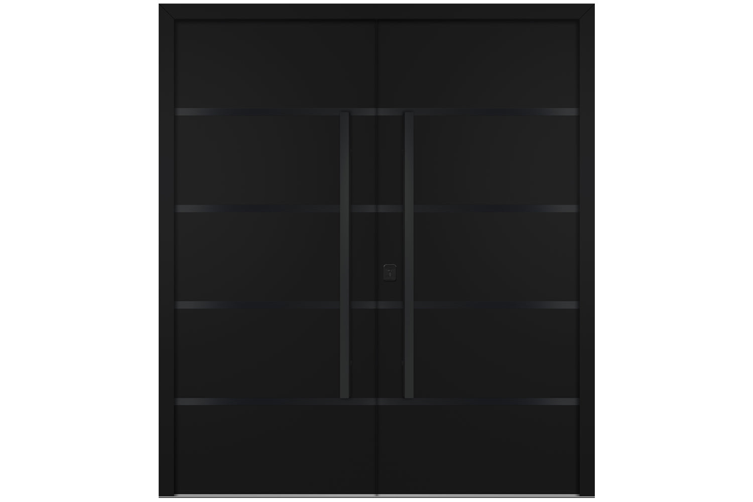 Nova Inox S3 Black Modern Exterior Double Door with Black Stainless Steel