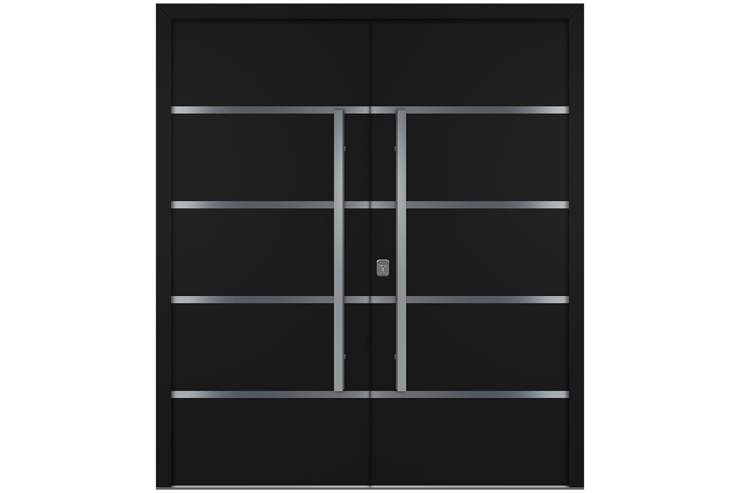 Nova Inox S3 Black Modern Exterior Double Door Right Door Active