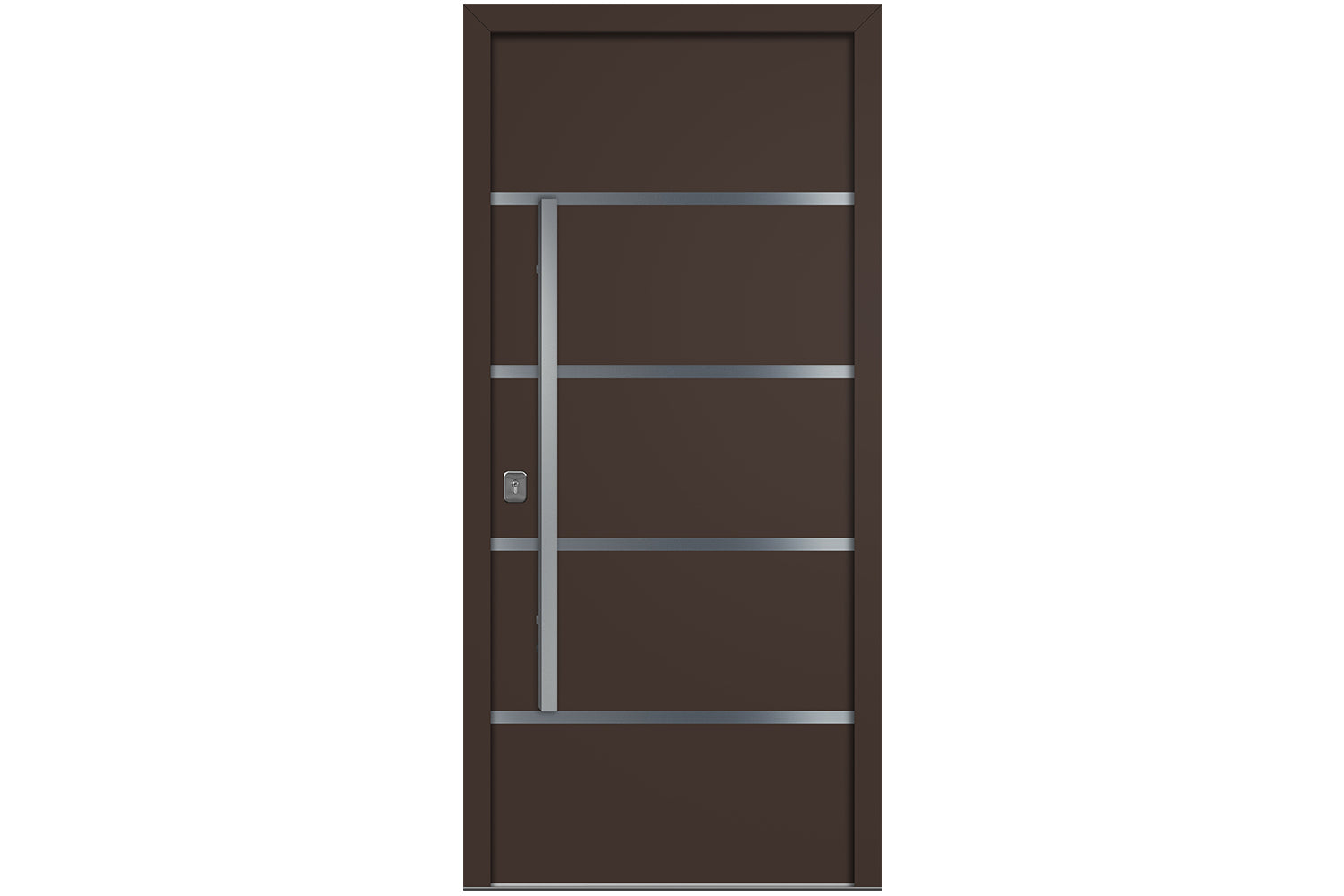 Nova Inox S3 Brown Modern Exterior Door Right-in