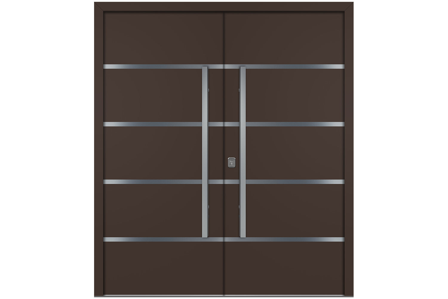 Nova Inox S3 Brown Modern Exterior Double Door Right Door Active