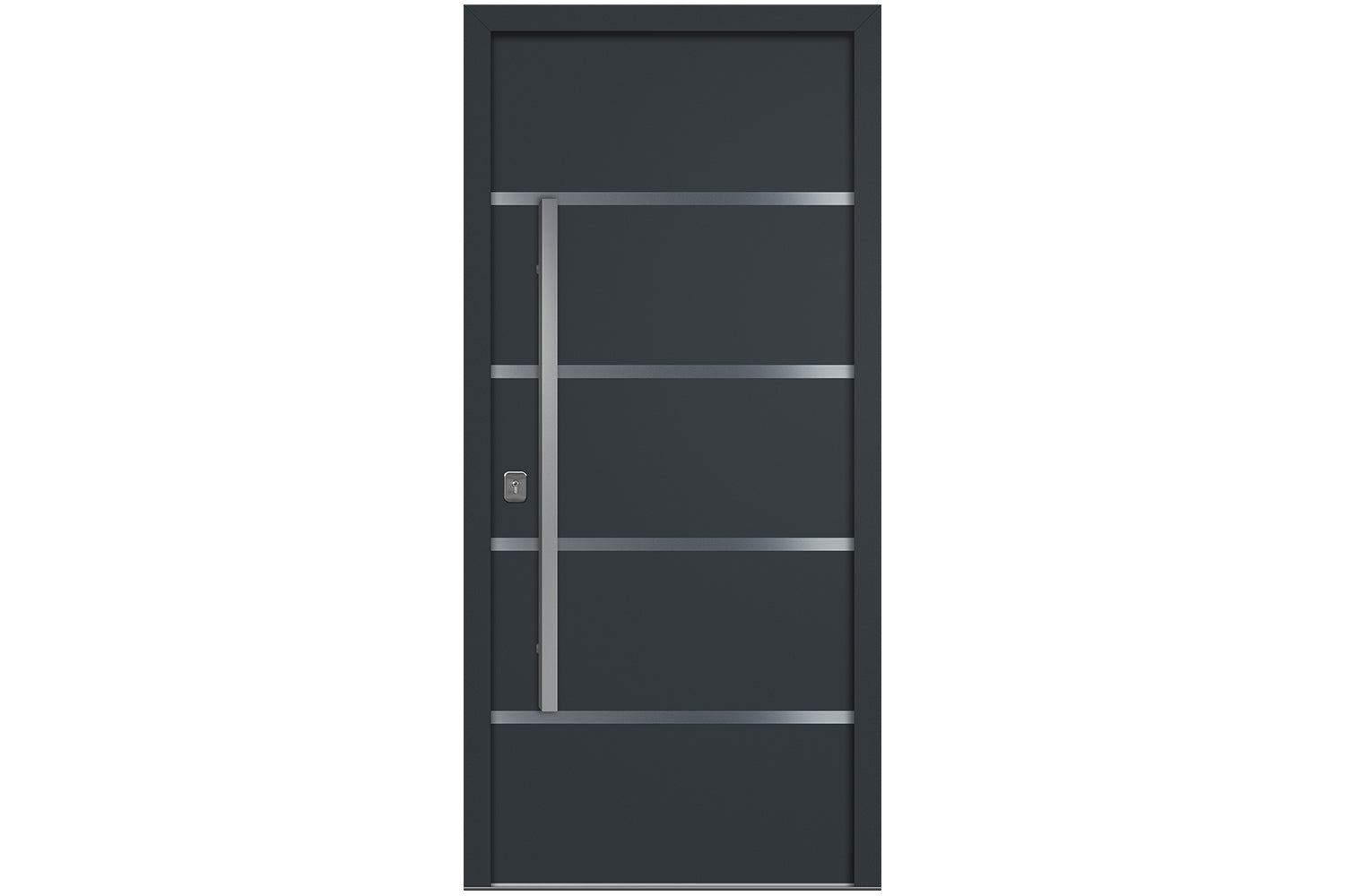 Nova Inox S3 Gray Modern Exterior Door Right-in