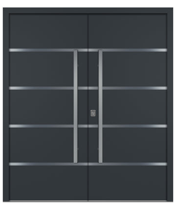 Nova Inox S3 Gray Modern Exterior Double Door