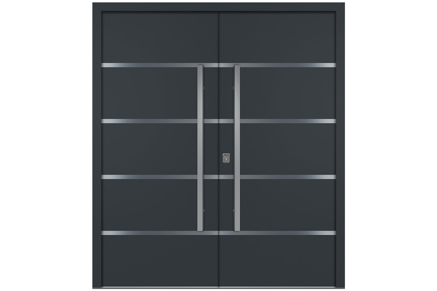 Nova Inox S3 Gray Modern Exterior Double Door Right Door Active