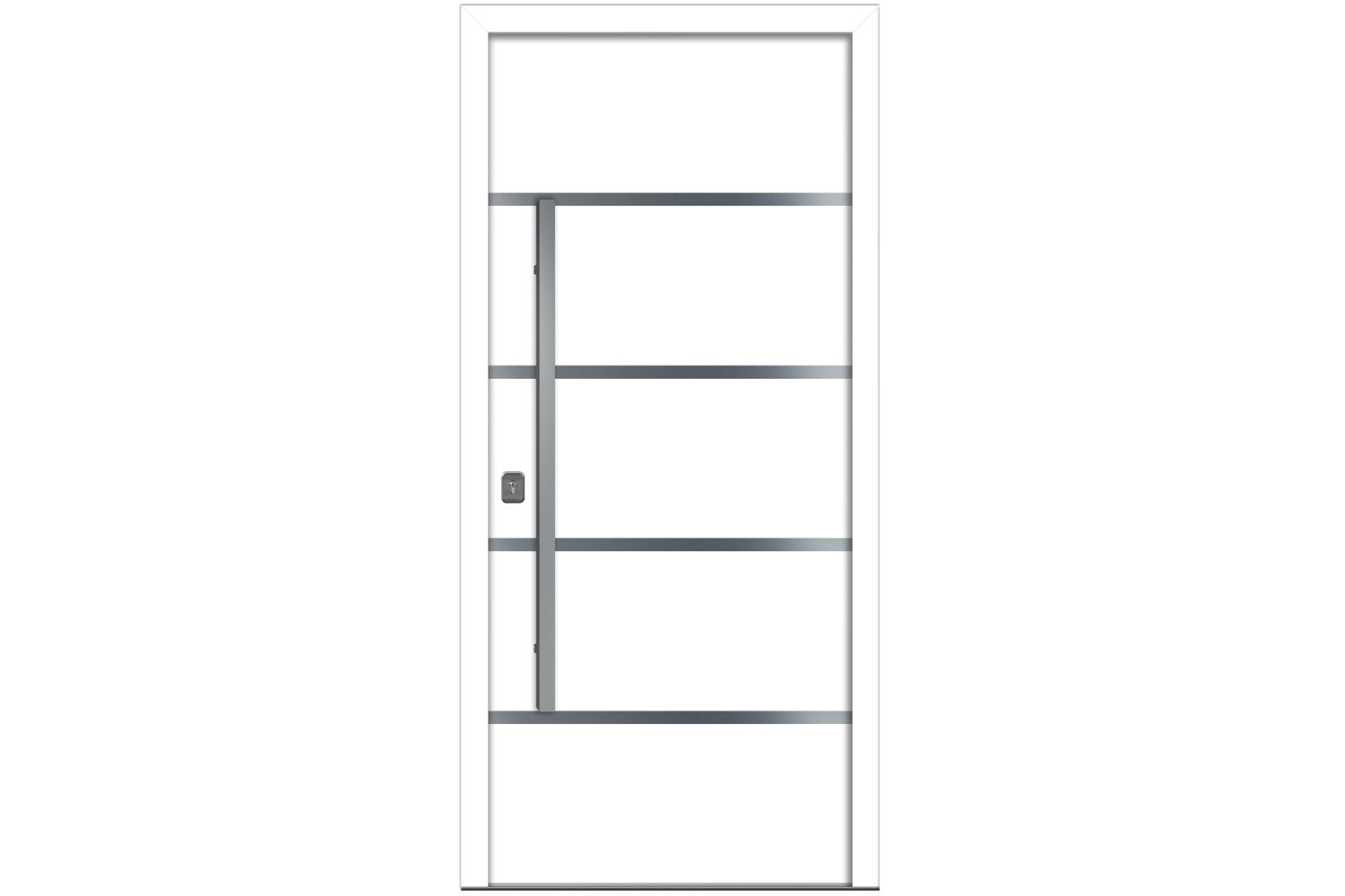 Nova Inox S3 White Modern Exterior Door Right-in