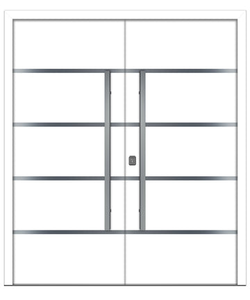 Nova Inox S3 White Modern Exterior Double Door