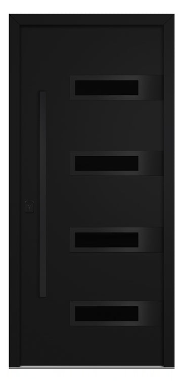 Nova Inox S4 Black Modern Exterior Door with Black Stainless Steel