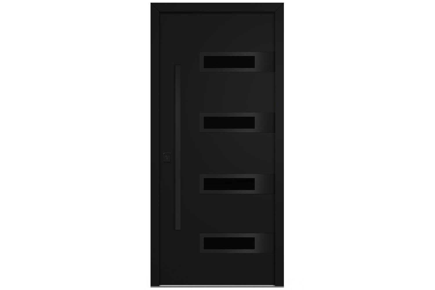 Nova Inox S4 Black Modern Exterior Door with Black Stainless Steel