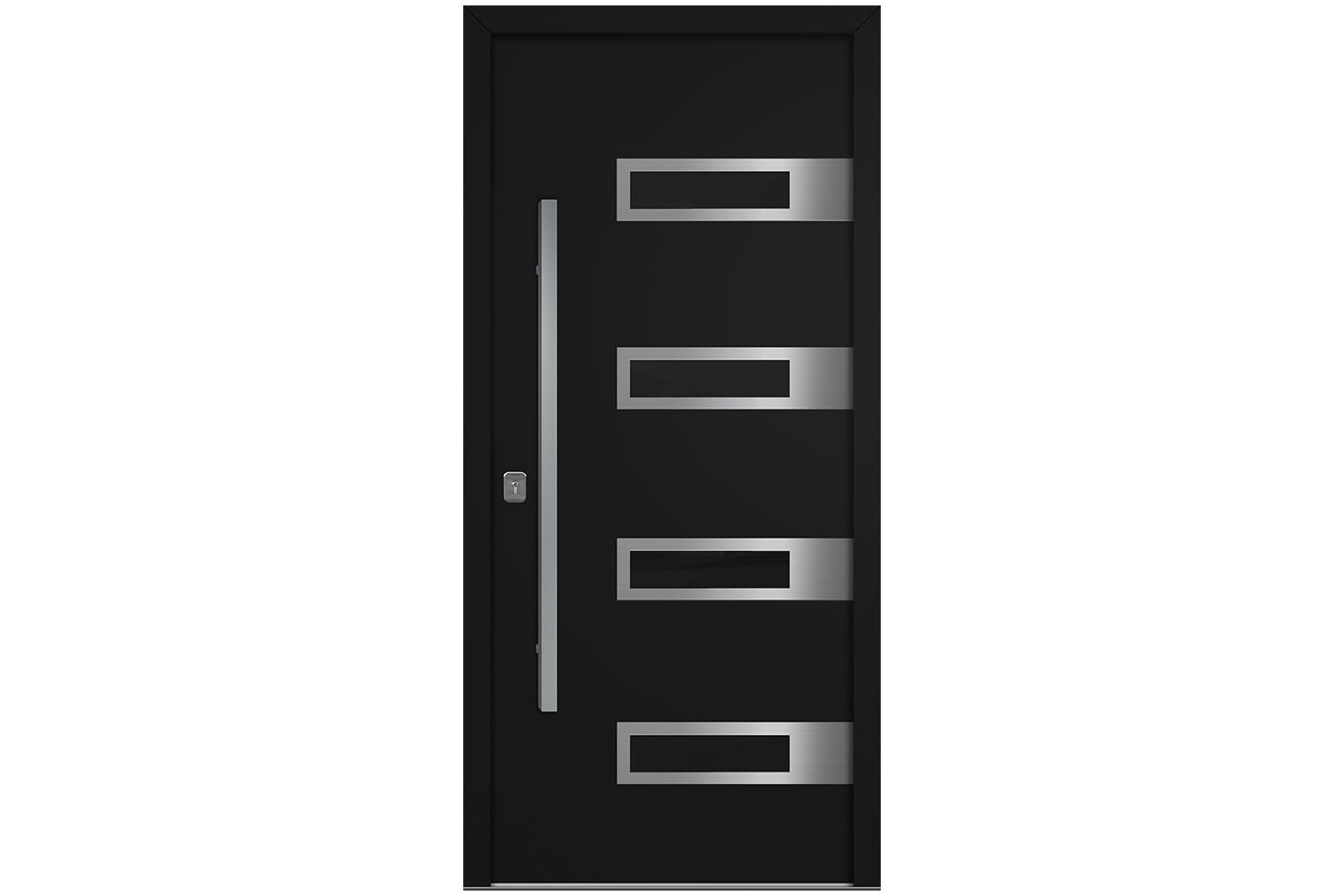 Nova Inox S4 Black Modern Exterior Door Right-in