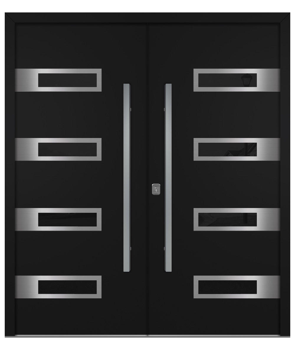 Nova Inox S4 Black Modern Exterior Double Door