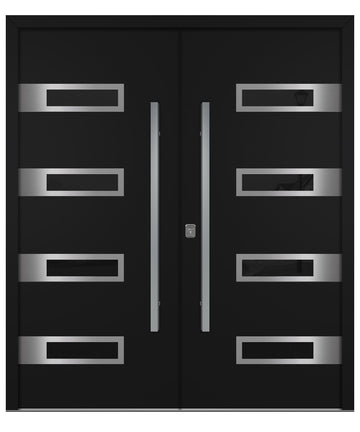 Nova Inox S4 Black Modern Exterior Double Door