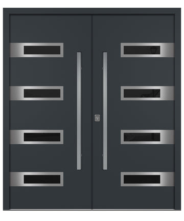 Nova Inox S4 Gray Modern Exterior Double Door