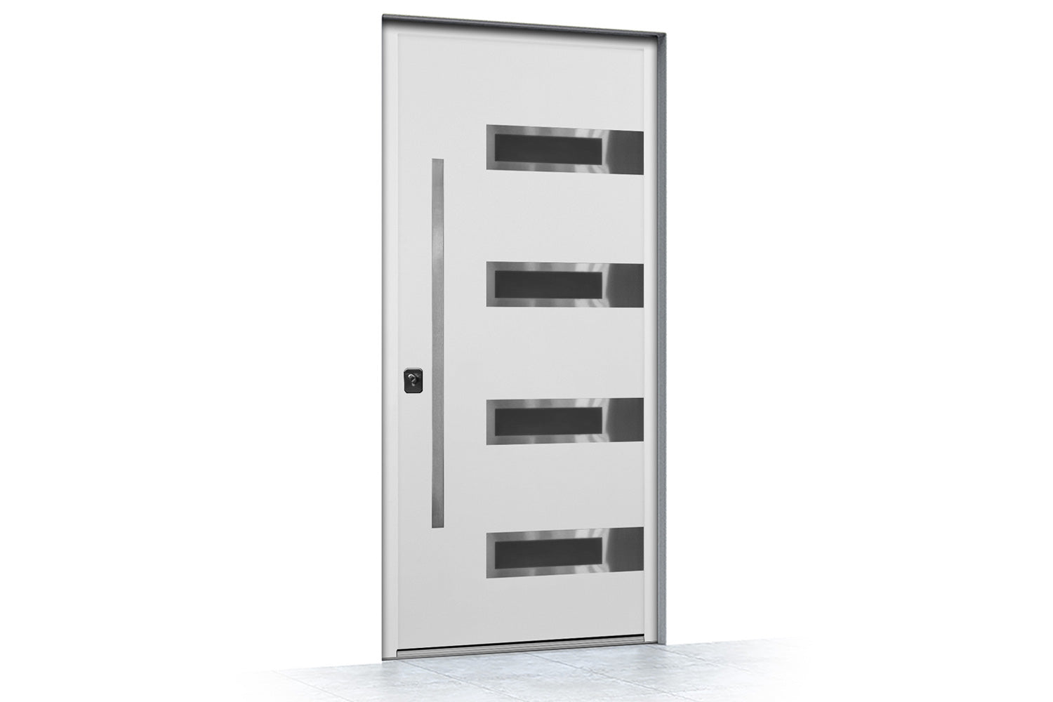 Nova Inox S4 White Exterior Door - Side View
