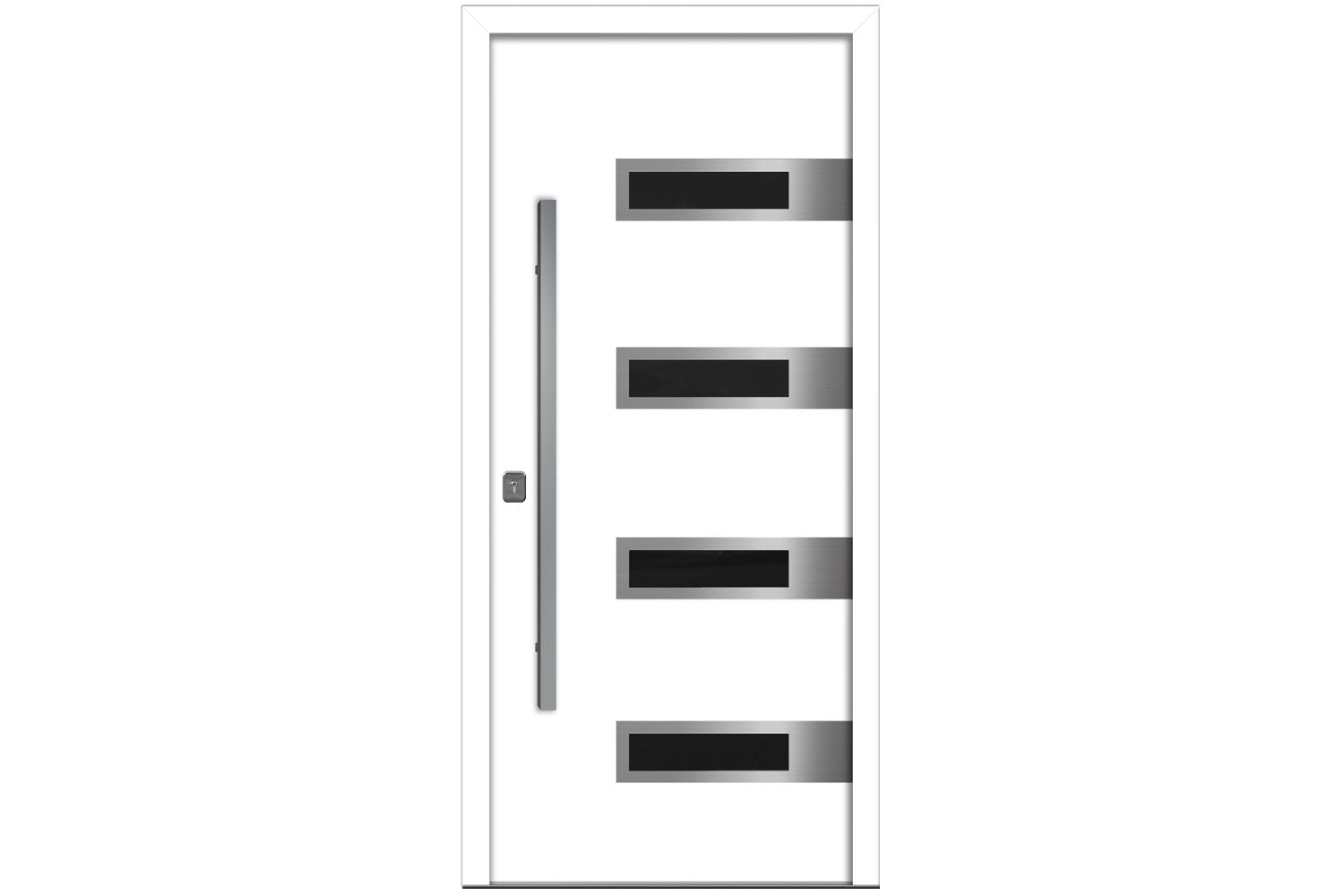 Nova Inox S4 White Modern Exterior Door Right-in