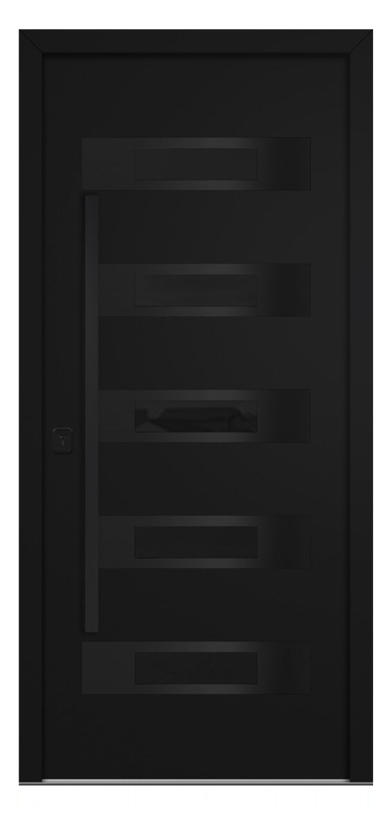 Nova Inox S5 Black Modern Exterior Door with Black Stainless Steel