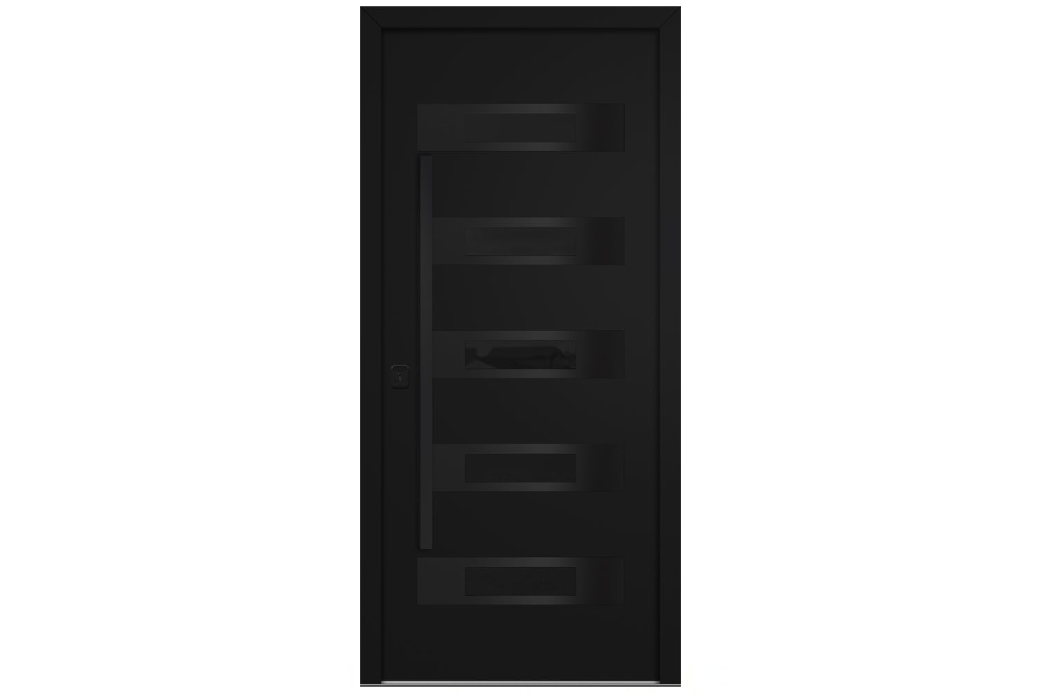 Nova Inox S5 Black Modern Exterior Door with Black Stainless Steel