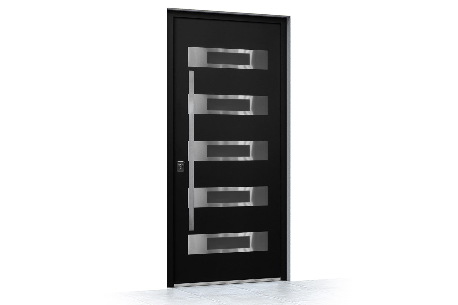 Nova Inox S5 Black Exterior Door - Side View