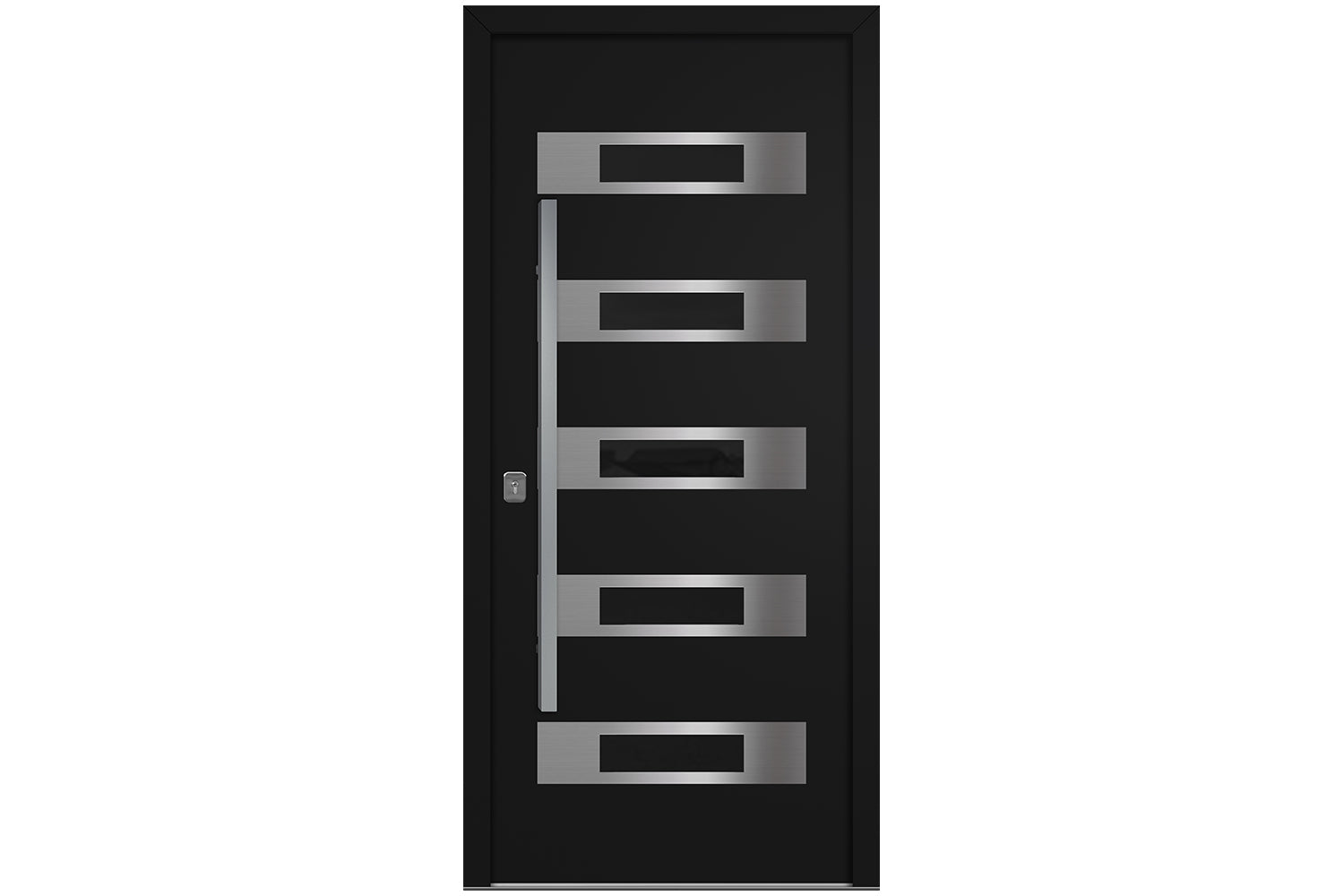 Nova Inox S5 Black Modern Exterior Door Right-in