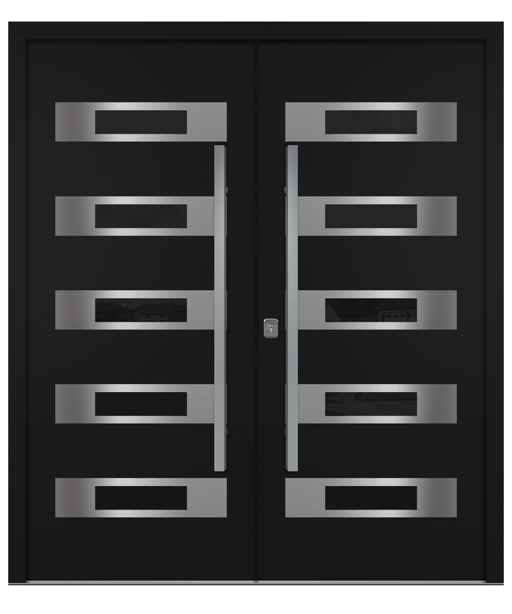 Nova Inox S5 Black Modern Exterior Double Door