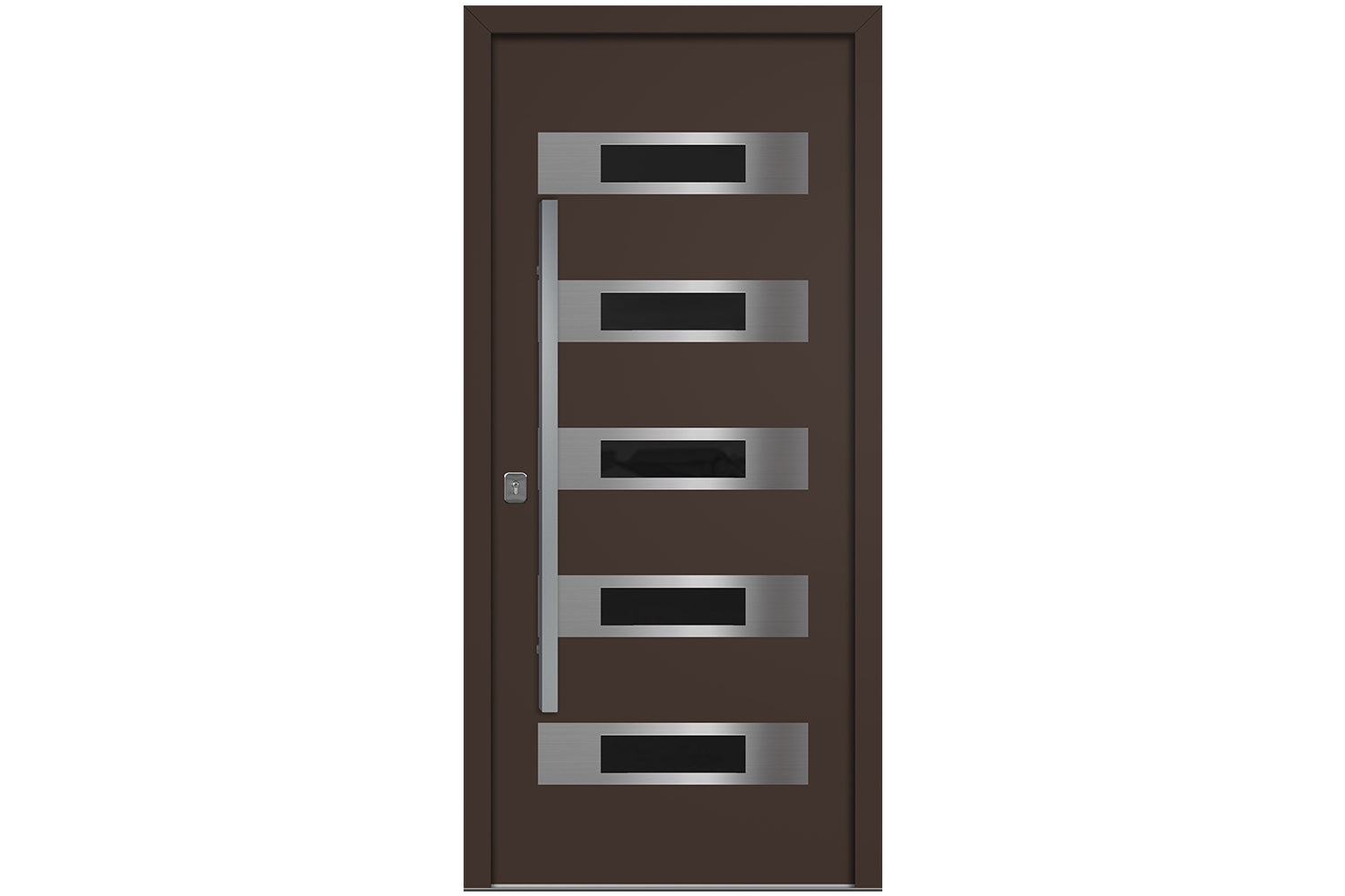 Nova Inox S5 Brown Modern Exterior Door Right-in