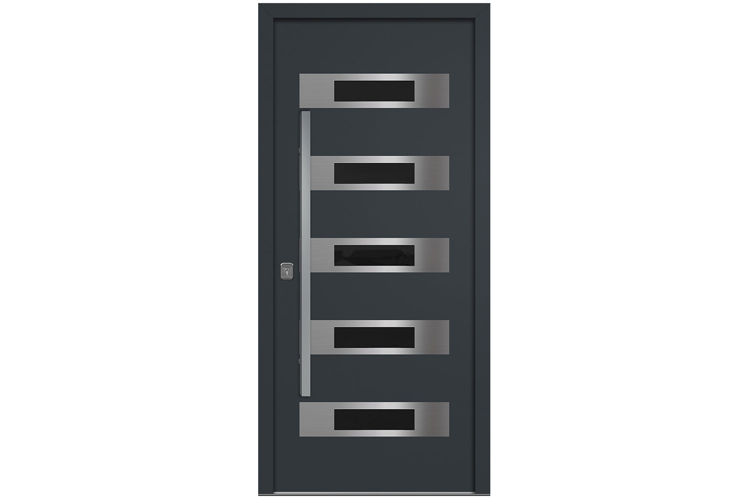 Nova Inox S5 Gray Modern Exterior Door Right-in