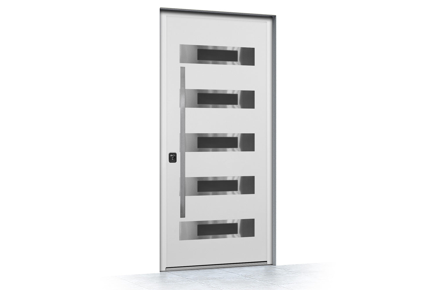 Nova Inox S5 White Exterior Door - Side View