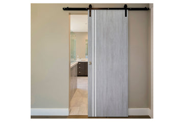 Nova Italia Flush 02 Light Grey Laminate Interior Barn Door
