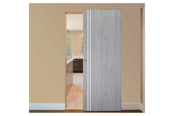 Nova Italia Flush 02 Light Grey Laminate Interior Magic Sliding Door
