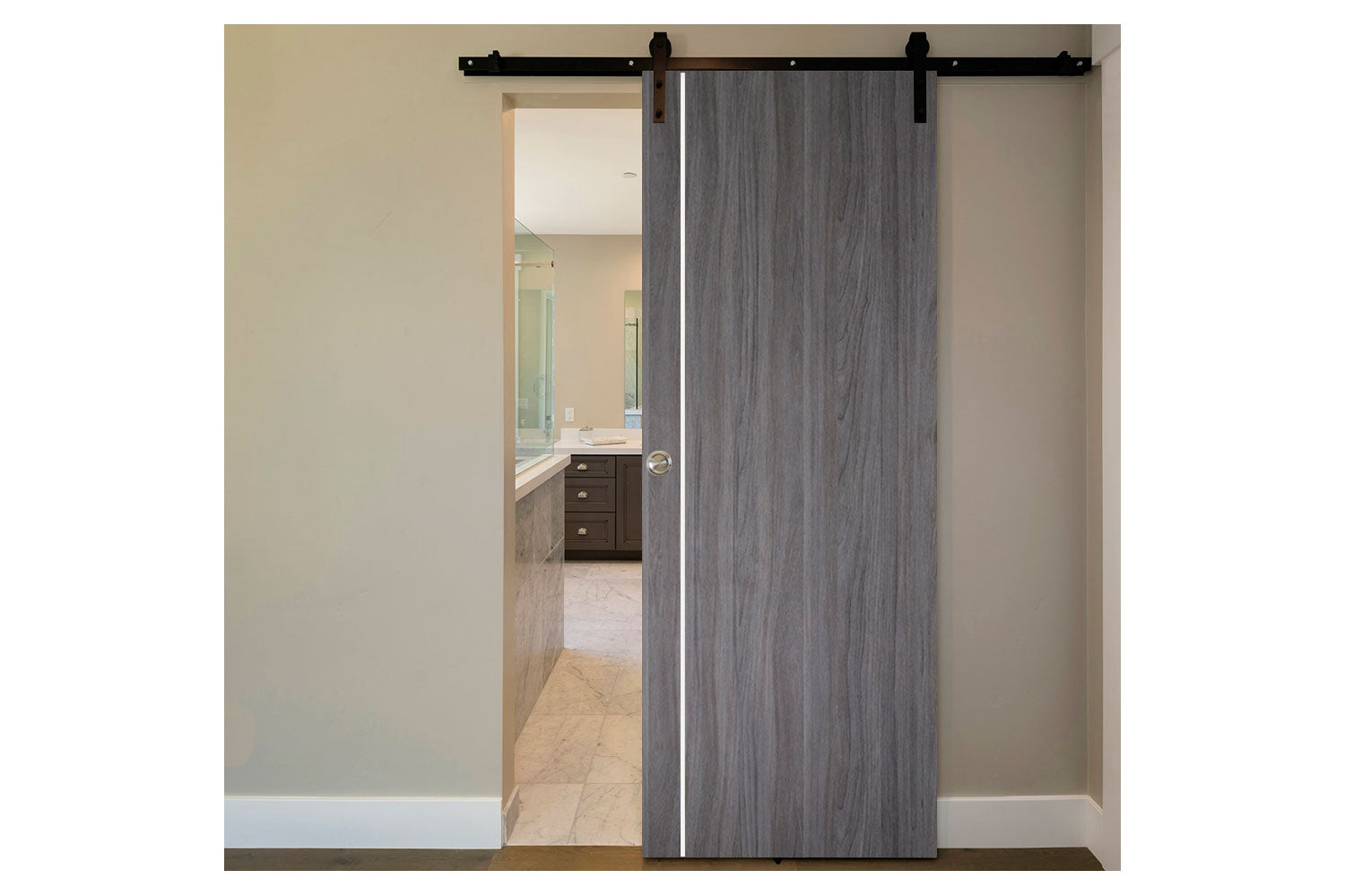 Nova Italia Flush 03 Swiss Elm Laminate Interior Barn Door