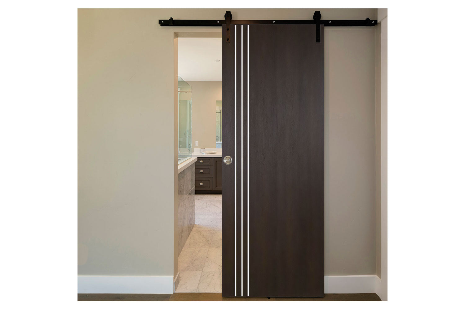 Nova Italia Flush 04 Premium Wenge Laminate Interior Barn Door