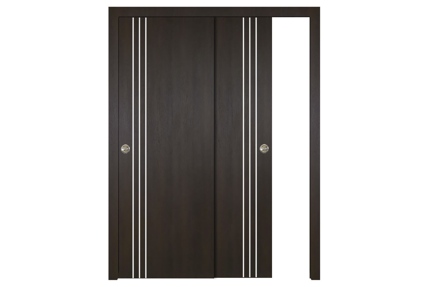 Nova Italia Flush 04 Premium Wenge Laminate Interior Door - Sliding Bypass