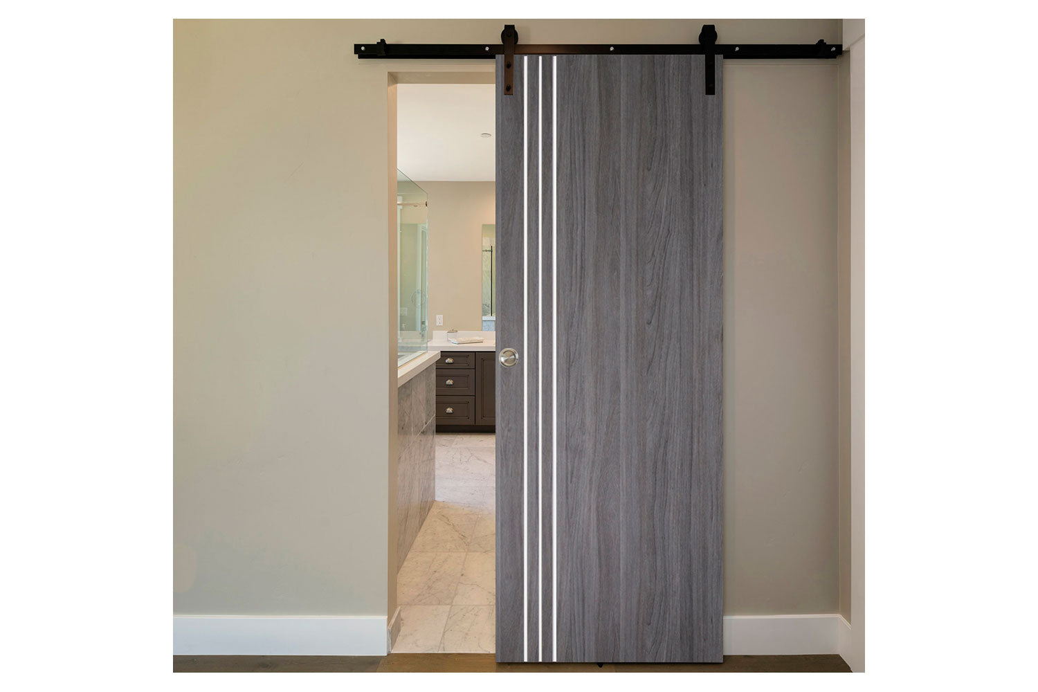 Nova Italia Flush 04 Swiss Elm Laminate Interior Barn Door