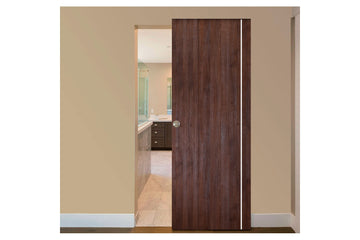 Nova Italia Flush 05 Prestige Brown Laminate Interior Magic Sliding Door