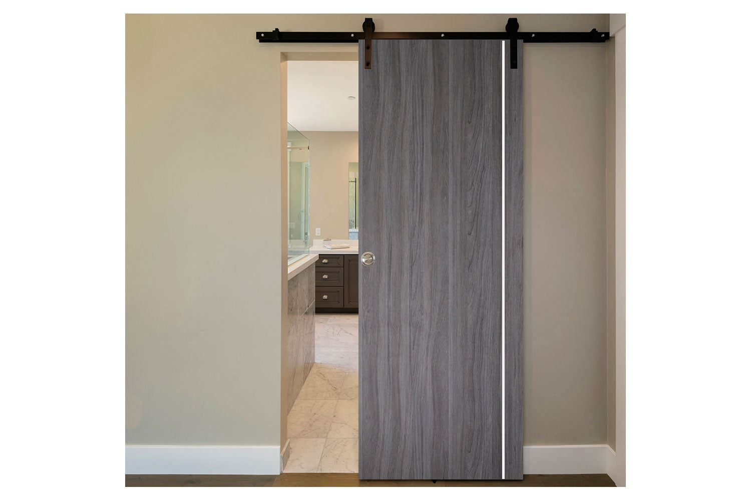 Nova Italia Flush 05 Swiss Elm Laminate Interior Barn Door