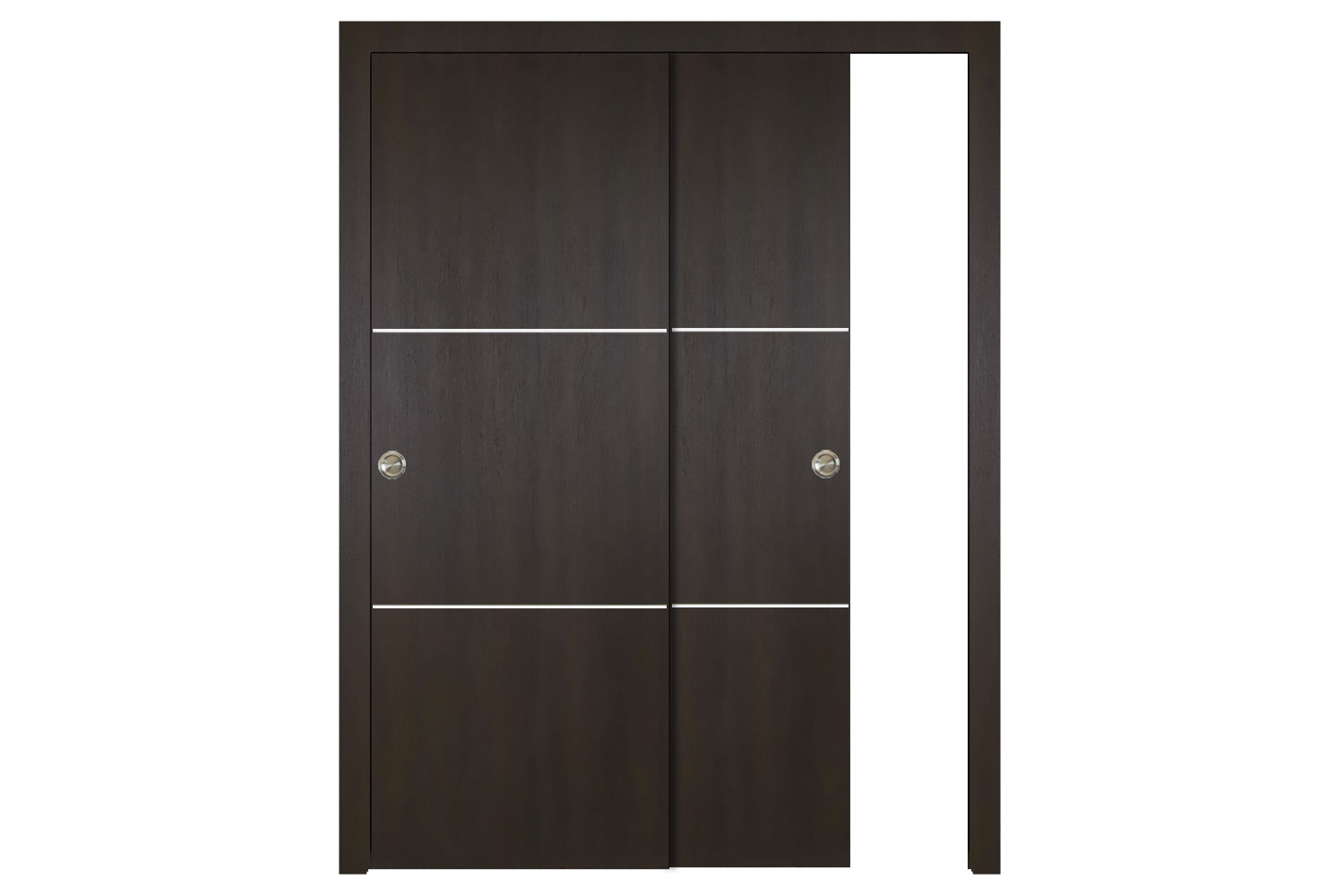 Nova Italia Flush 06 Premium Wenge Laminate Interior Door - Sliding Bypass