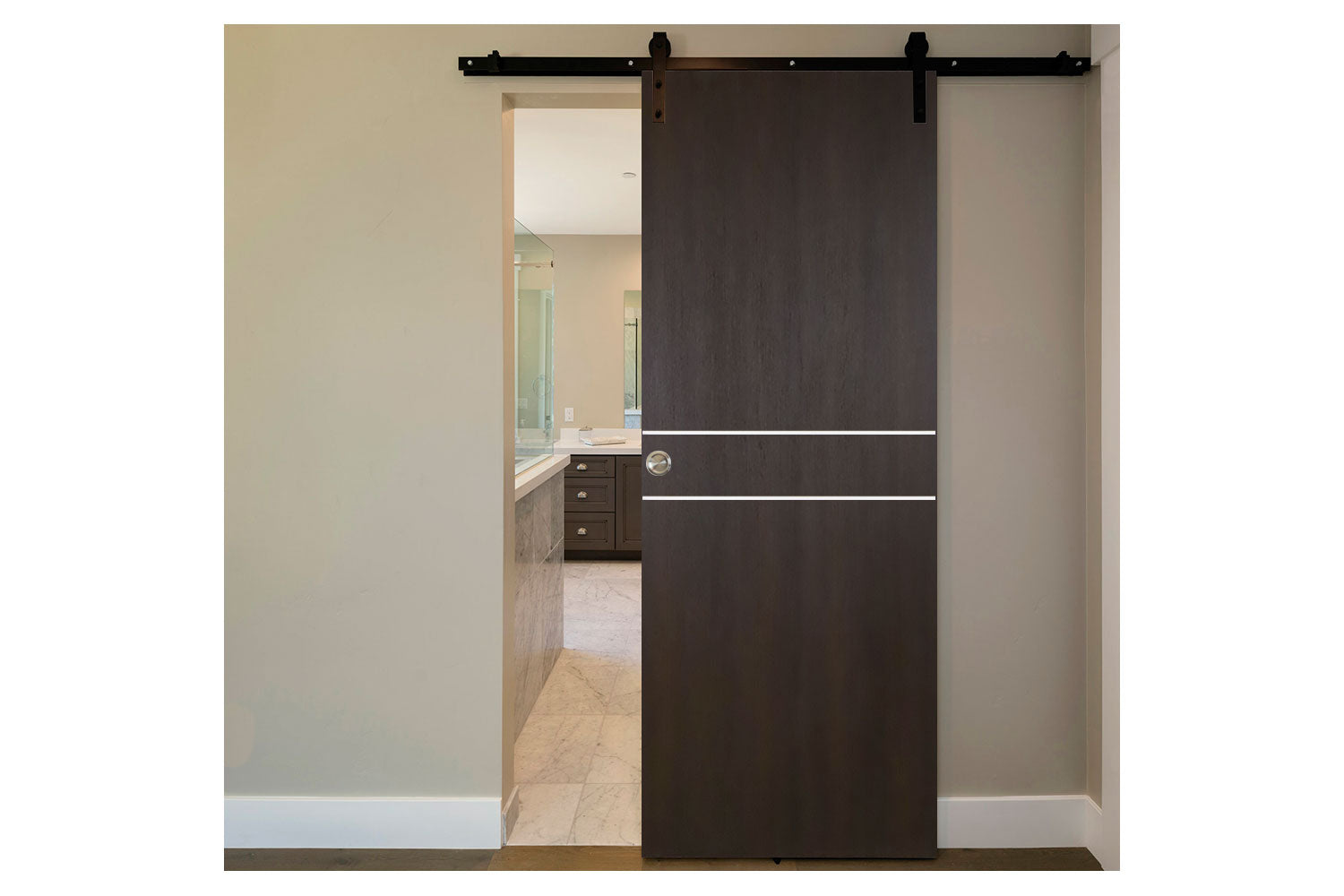 Nova Italia Flush 08 Premium Wenge Laminate Interior Door - Barn Door