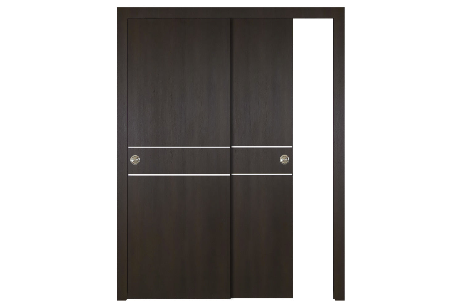 Nova Italia Flush 08 Premium Wenge Laminate Interior Door - Sliding Bypass
