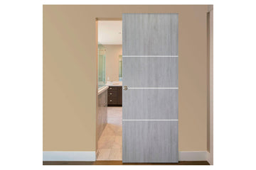 Nova Italia Flush 09 Light Grey Laminate Interior Magic Sliding Door
