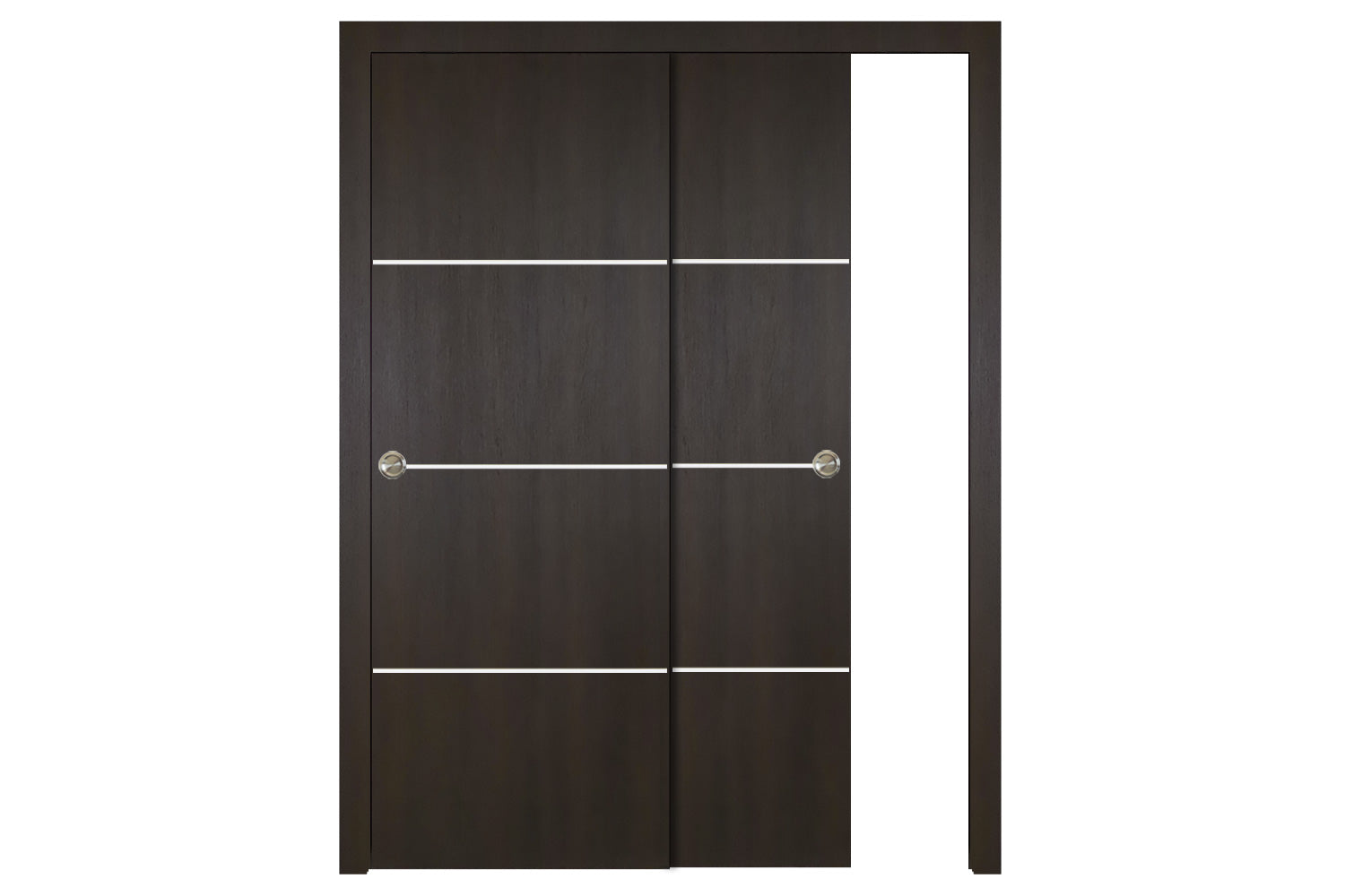 Nova Italia Flush 09 Premium Wenge Laminate Interior Door - Sliding Bypass